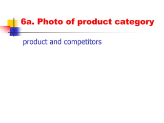 6a. Photo of product categoryproduct and competitors 