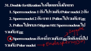 ข้อสอบ+เฉลย การสืบพันธุ์ของพืชดอก ชั้นมัธยมศึกษาปีที่ 5