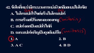 ข้อสอบ+เฉลย การสืบพันธุ์ของพืชดอก ชั้นมัธยมศึกษาปีที่ 5