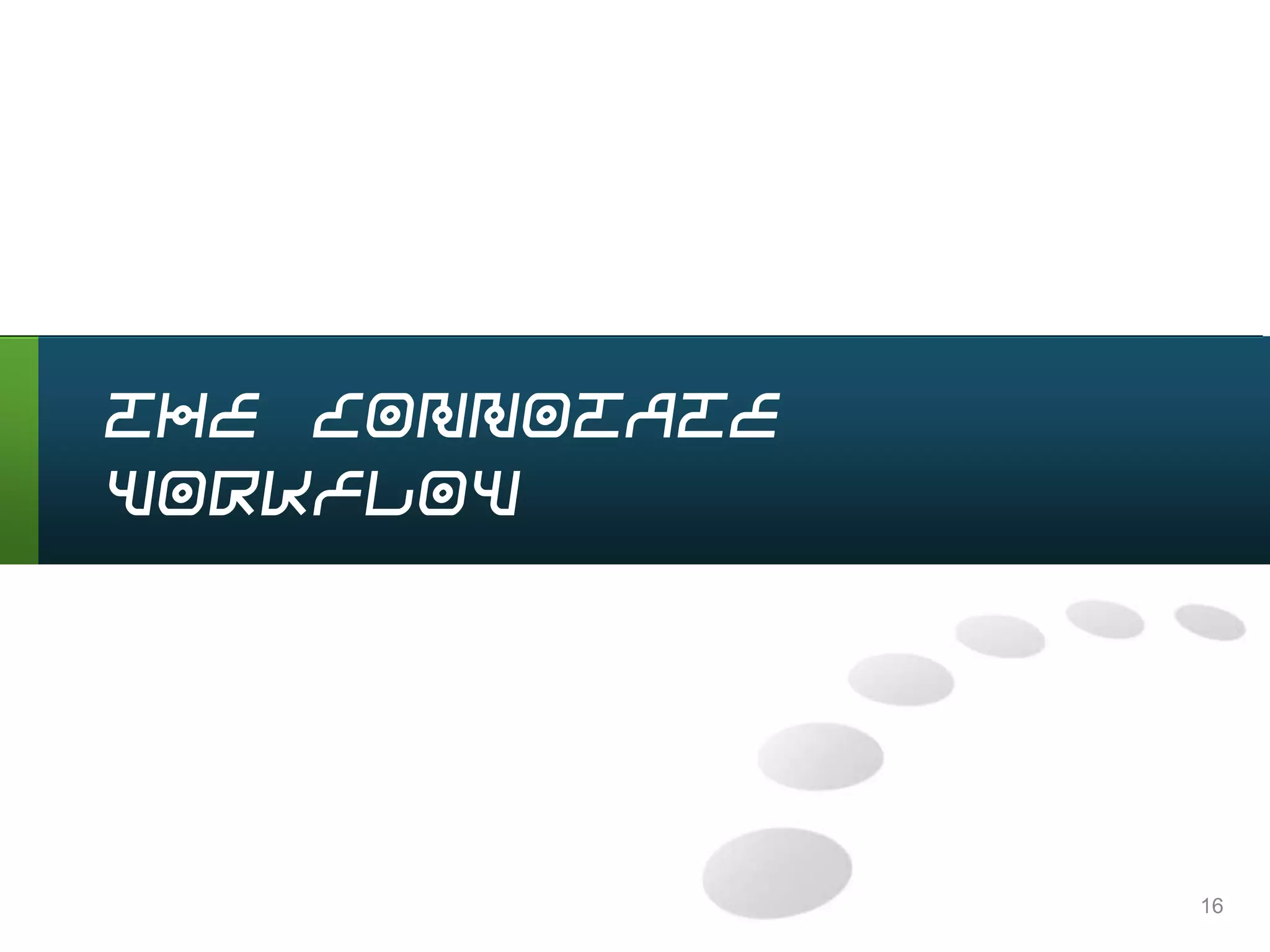 16
The Connotate
Workflow
 