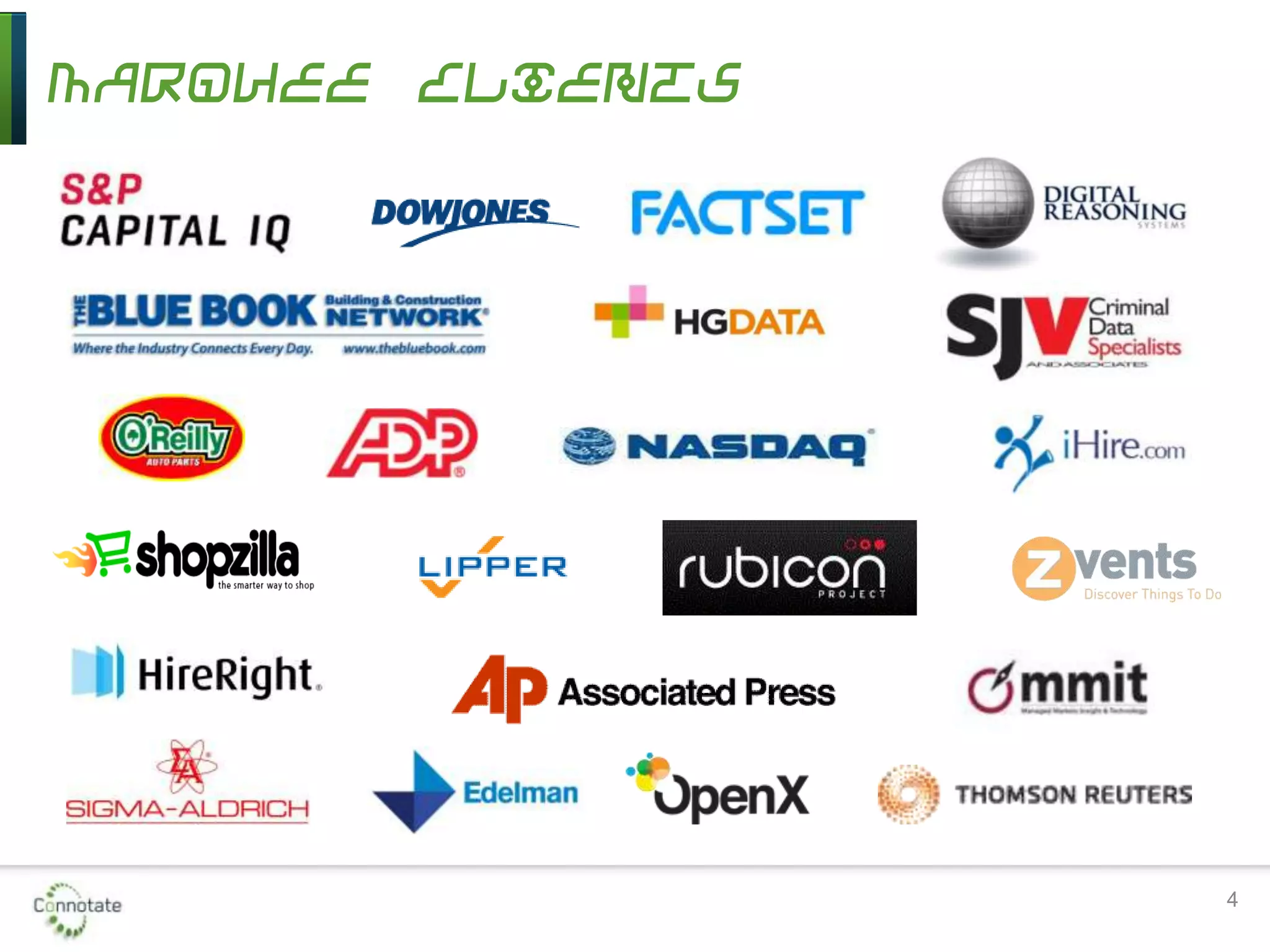 Marquee Clients
4
 