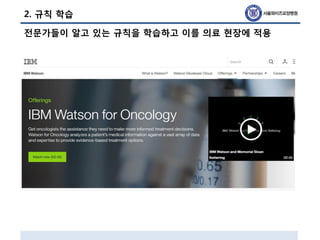 전문가들이 알고 있는 규칙을 학습하고 이를 의료 현장에 적용
2. 규칙 학습
 