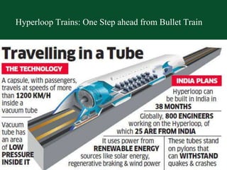 Hyperloop Trains: One Step ahead from Bullet Train
 