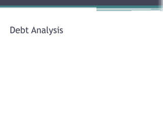 Debt Analysis