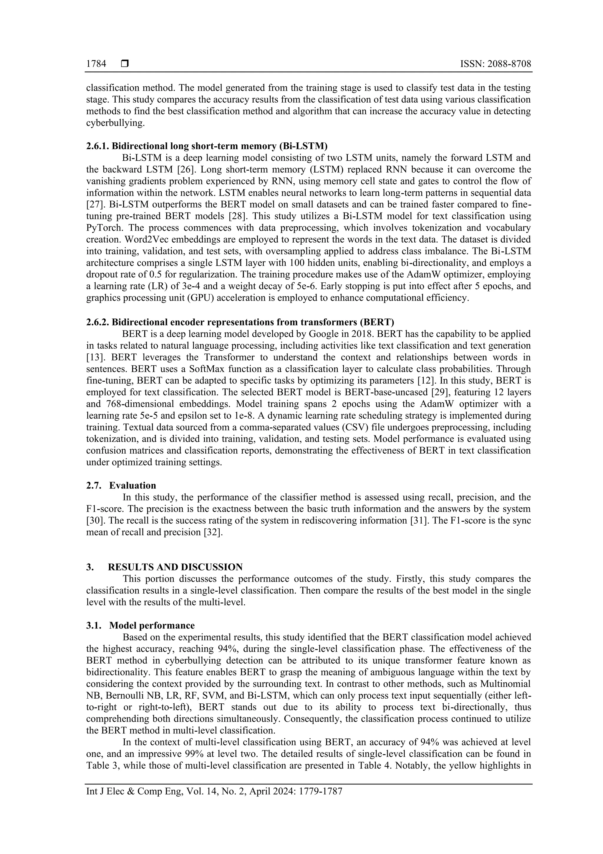 Improving cyberbullying detection through multi-level machine learning ...