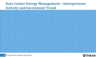 Energy Efficiency Report, August 201638
Data Center Energy Management – Entrepreneur
Activity and Investment Trend
 