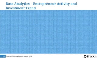 Energy Efficiency Report, August 201640
Data Analytics – Entrepreneur Activity and
Investment Trend
 