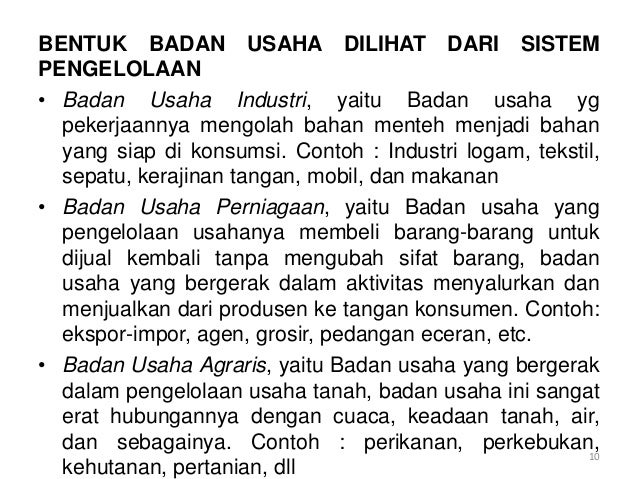 Kuliah 2 bentuk badan usaha
