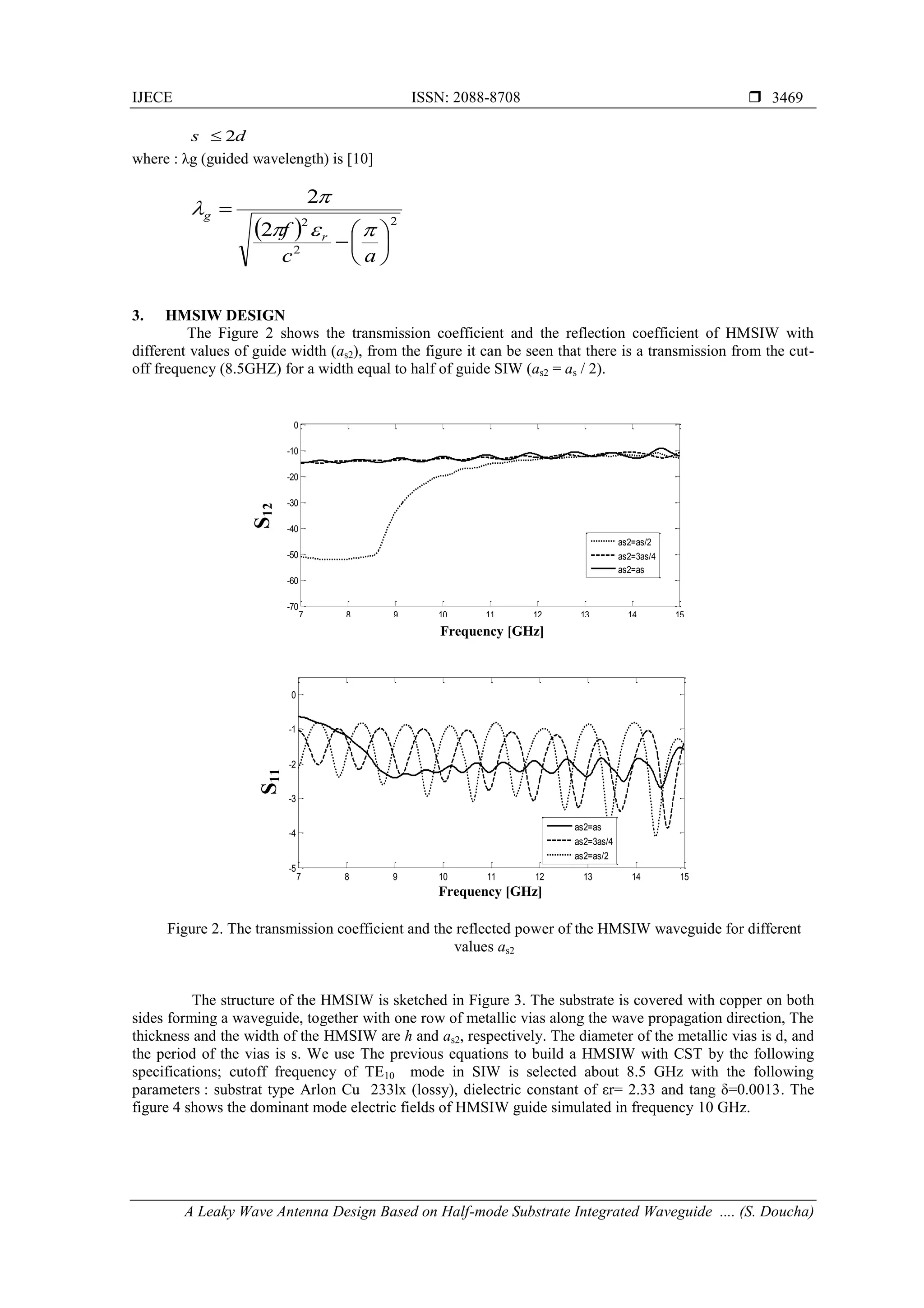 A Leaky Wave Antenna Design Based on Half-mode Substrate Integrated ...