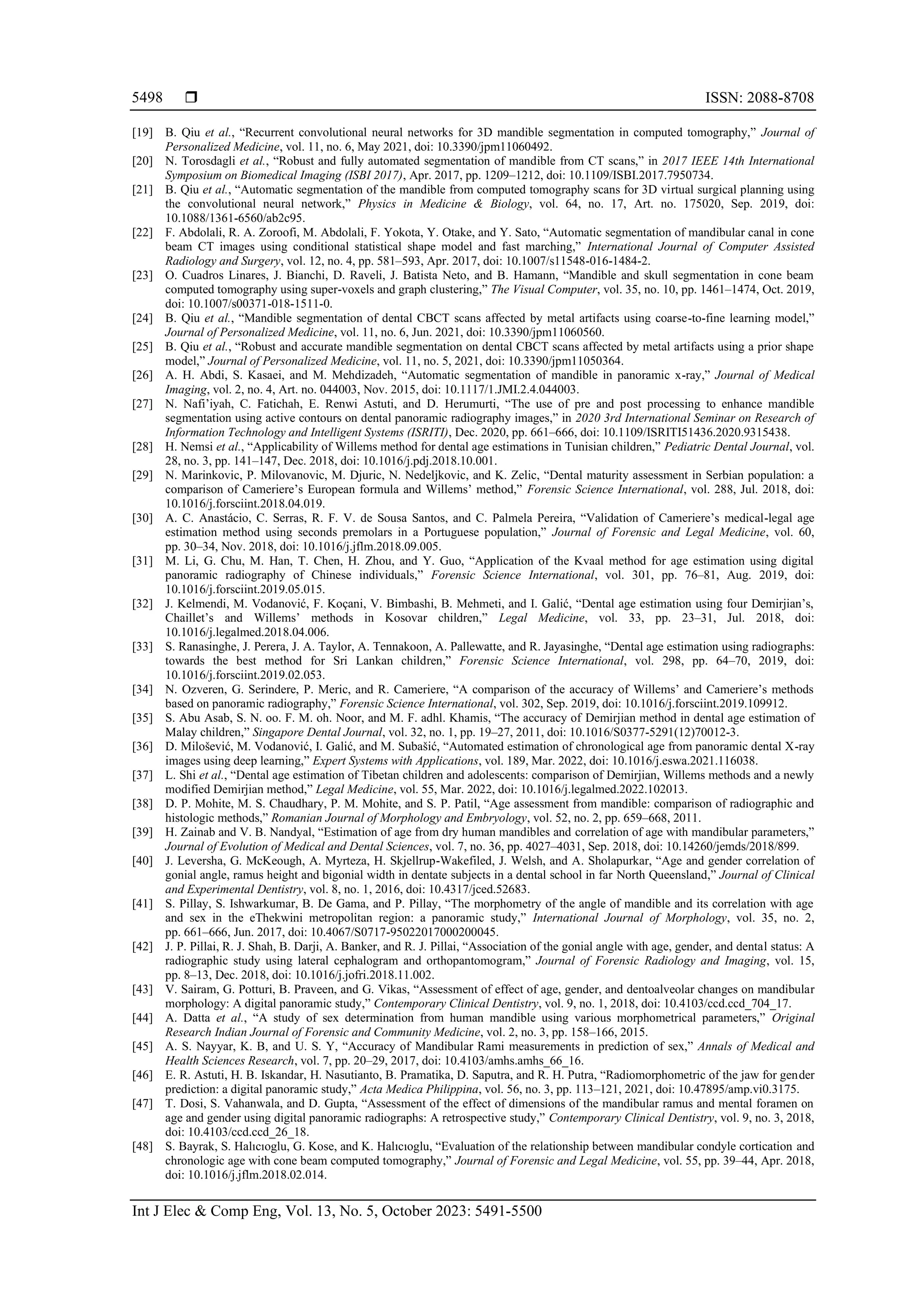 System of gender identification and age estimation from radiography: a ...