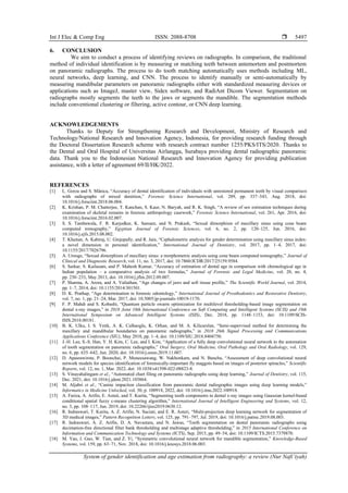 System of gender identification and age estimation from radiography: a ...