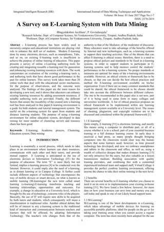 A Survey on E-Learning System with Data Mining | PDF