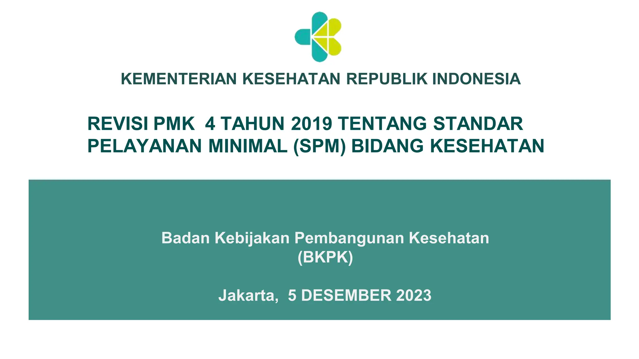 Update Revisi Permenkes SPM Kesehatan No 4 Tahun 2019 | PPT