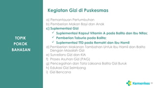 Taburia Pencegahan dan penurunan stunting program prioritas pelayanan gizi | PPTX