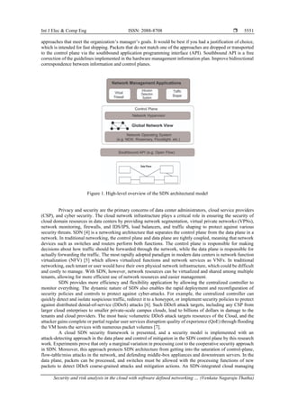 Security and risk analysis in the cloud with software defined ...