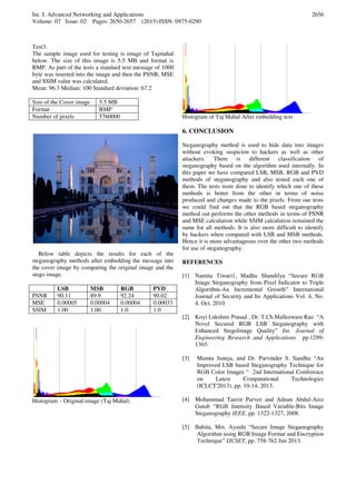 Comparative Study of Spatial Domain Image Steganography Techniques | PDF