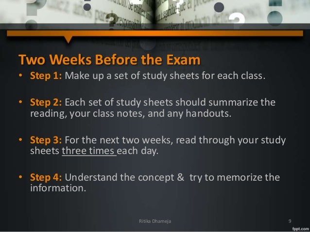How To Study For Exams In 2 Weeks Study Poster