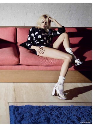 martha hunt wears
Clothing and shoes Prada
 