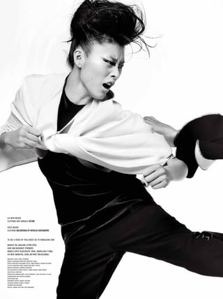 Liu Wen Wears
CLothing and sandaLs CÉline

edita Wears
CLothing BalenCiaga By niColas ghesquiÈre


to see a video of this shoot go to vmagazine.Com

makeup vaL garLand (streeters)
hair sam mcknight (premier)
modeLs edita viLkeviCiute (dna), BianCa BaLti (img),
Liu Wen (mariLyn), sung Jin park (WiLheLmina)
Manicure Trish LoMax (PreMier)
DigiTaL Technician chrisTian hogsTeDT (r&D)
PhoTo assisTanTs BenjaMin TieTge, ToMo inenaga, ansgar soLLMan
sTyLisT assisTanTs eMiLy Mazur anD eMiLy aTTriLL
MakeuP assisTanT Veronica MarTinez
hair assisTanTs cynDia harVey, eaMon hughes, Marc raMos
TaiLor PauL sTroTTon
ProDucTion gawain rainey, aLice FerranTe, jack hoyLanD (10-4 inc.)
ViDeograPher BaLThazar kLarwein
reTouching r&D
equiPMenT renTaL unique LighTing
LocaTion sPring sTuDios, LonDon
caTering kaTeThecook
sPeciaL Thanks ohTa anD jkae BuDokwai
 