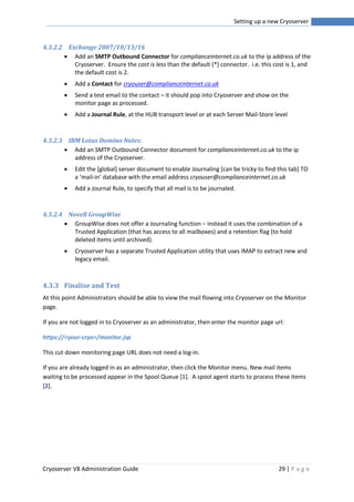 Cryoserver V8 admin guide | PDF