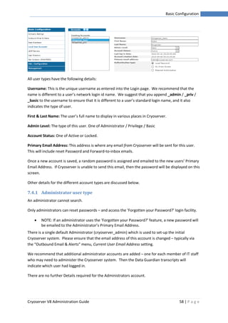 Cryoserver V8 admin guide | PDF