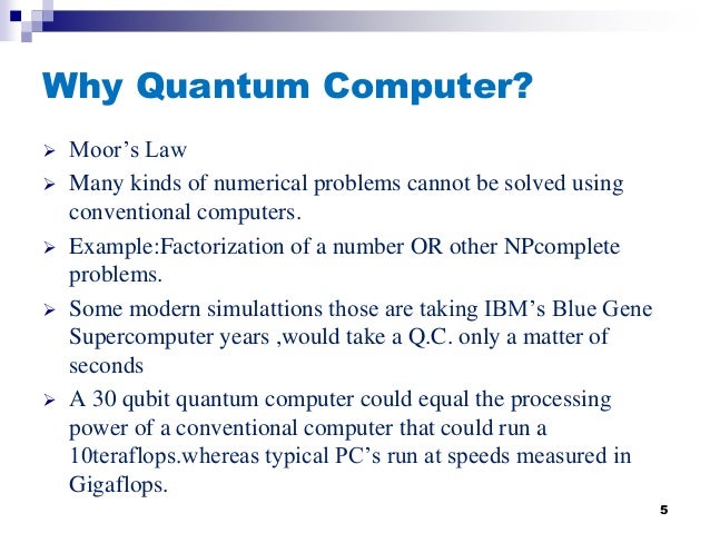 Quantum computing