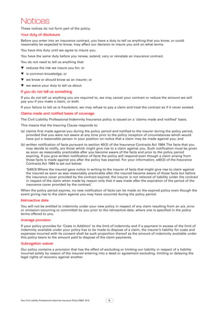 Vero Professional Indemnity Policy Wording | PDF