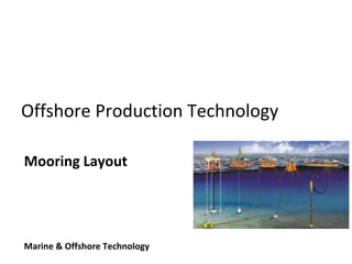 Offshore Production Technology
Mooring Layout
Marine & Offshore Technology
 