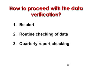 Data verification slides bangalore to t (4) | PPT