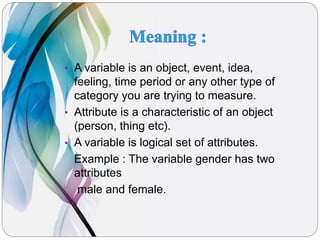Variables and its attributes | PPT
