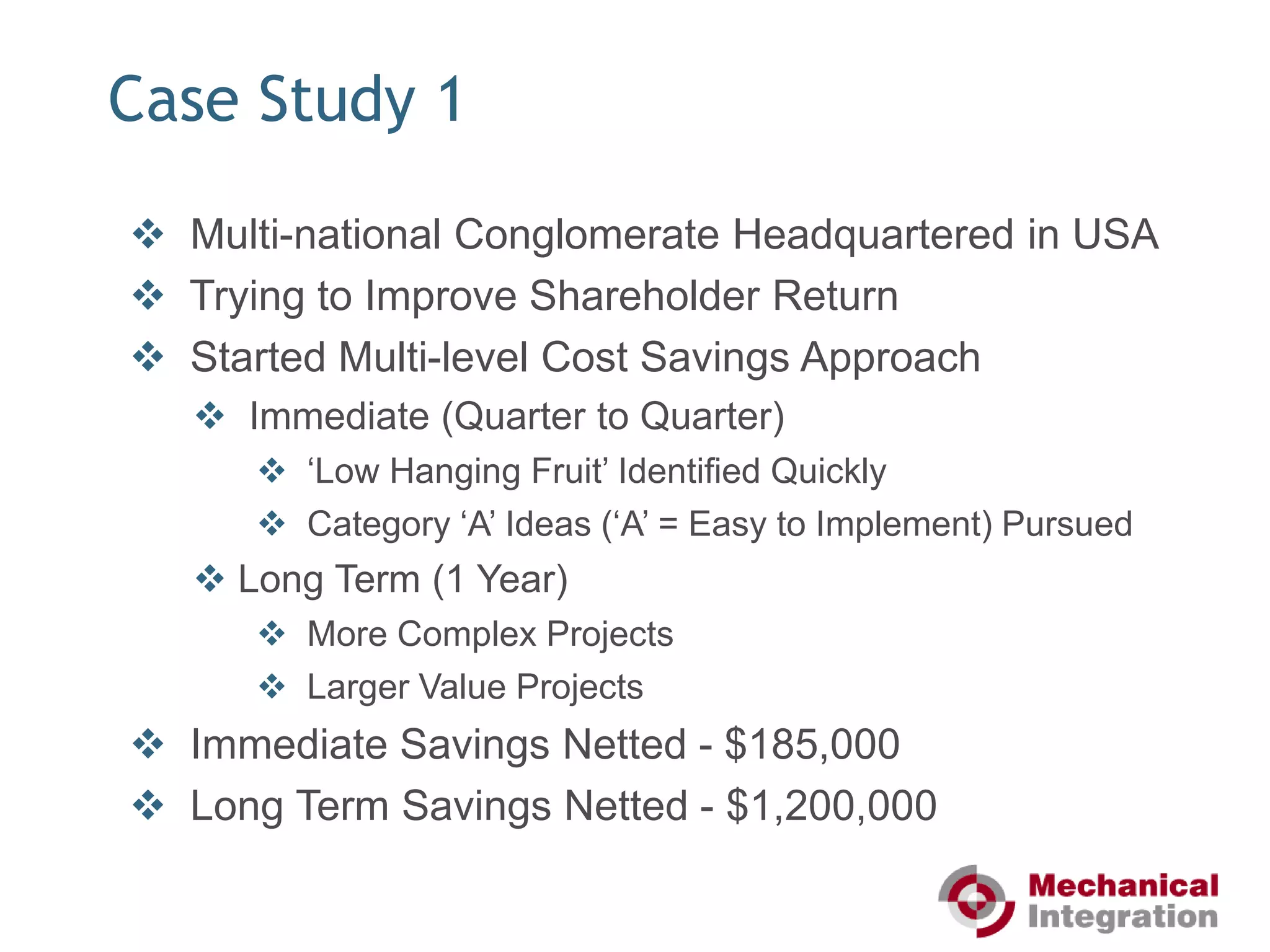   Consolidate Materials