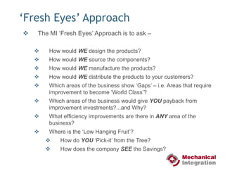   Create Leaner Supply Chain