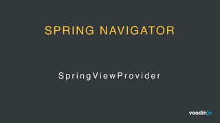 S p r i n g V i e w P r o v i d e r
SPRING NAVIGATOR
 