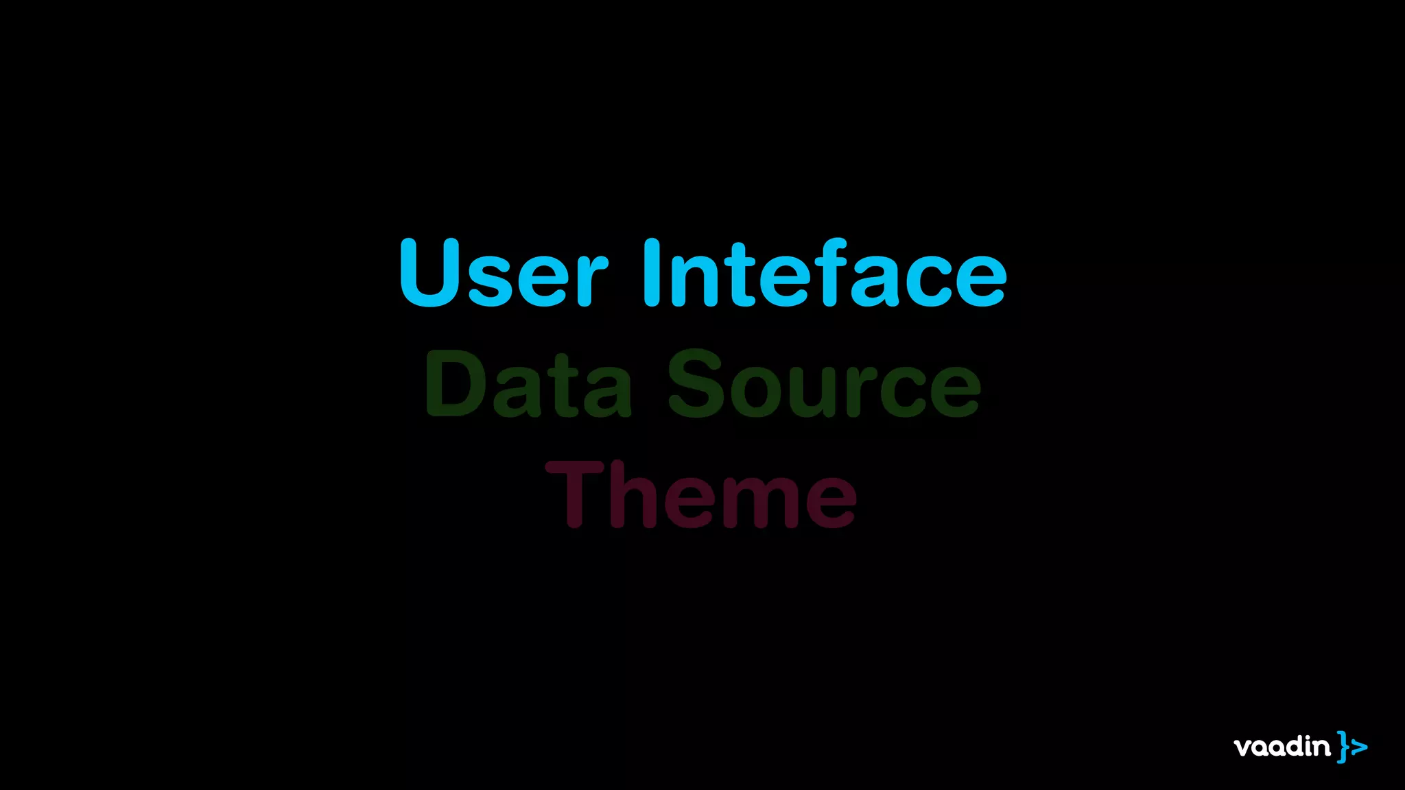 User Inteface
Data Source
   Theme
 