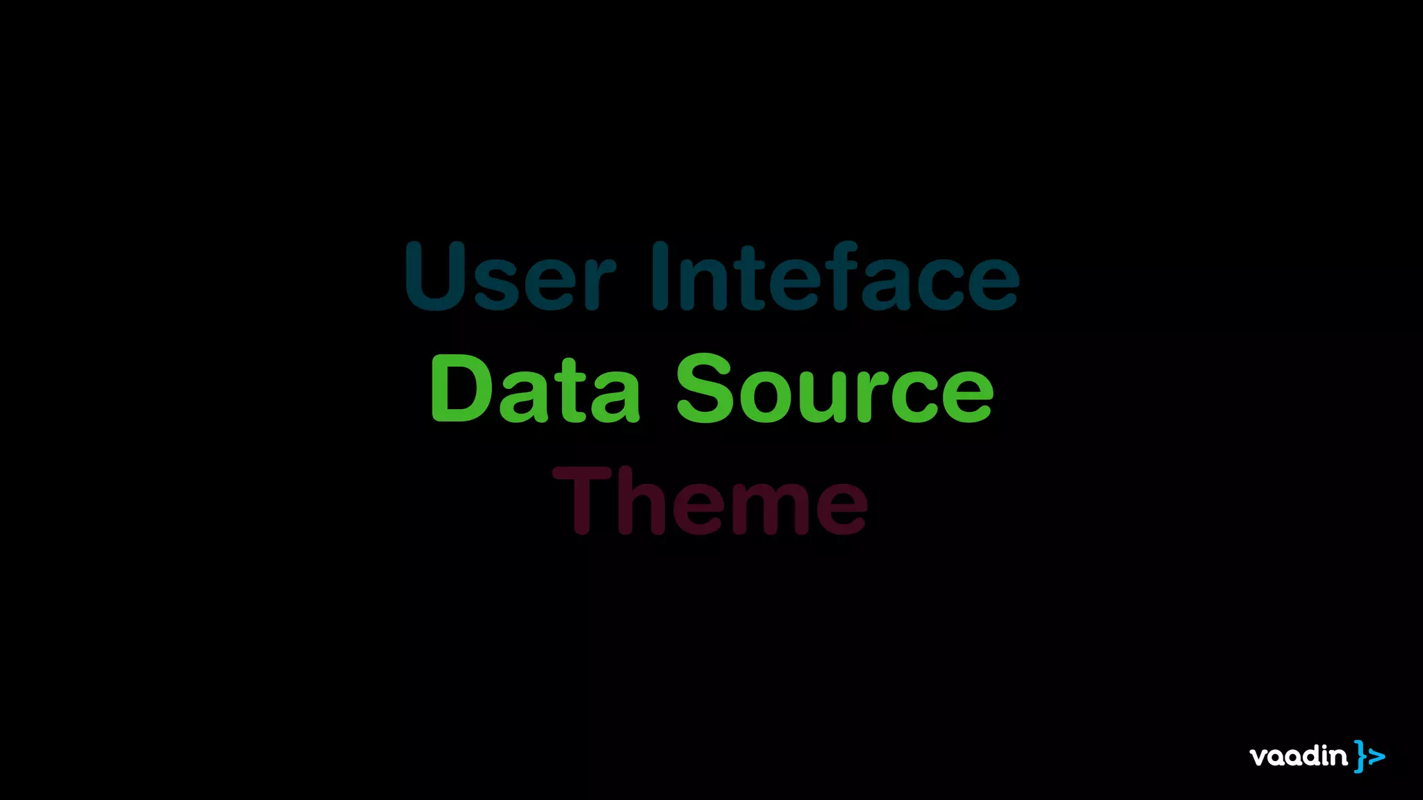 User Inteface
Data Source
   Theme
 