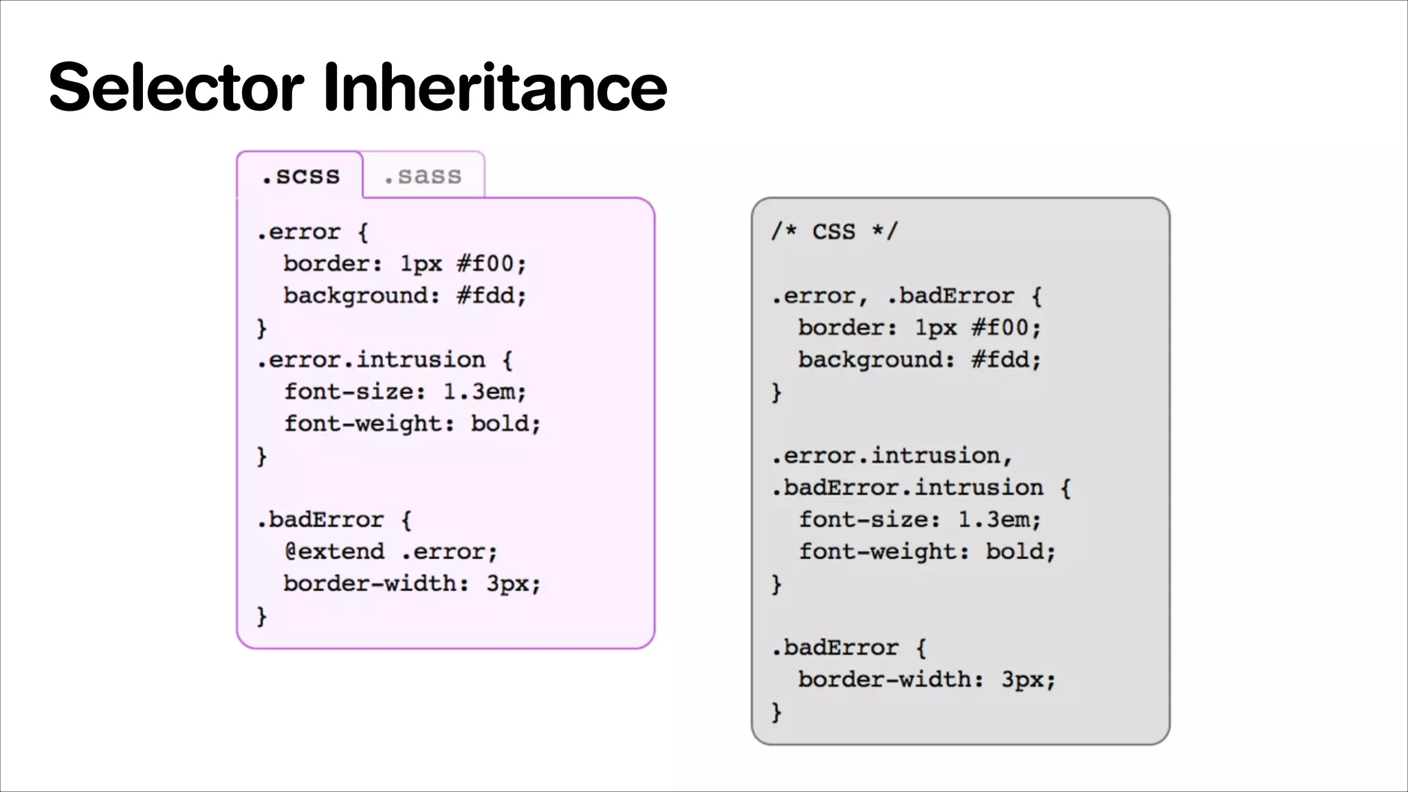 Selector Inheritance

 
