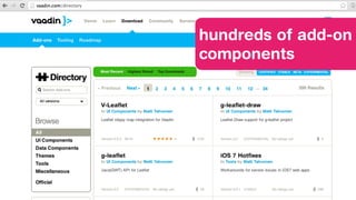 hundreds of add-on
components
 
