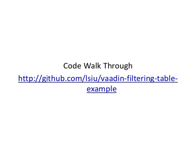 vaadin 8 example chart Vaadin example filtering table vaadin 8 example chart Vaadin example filtering table