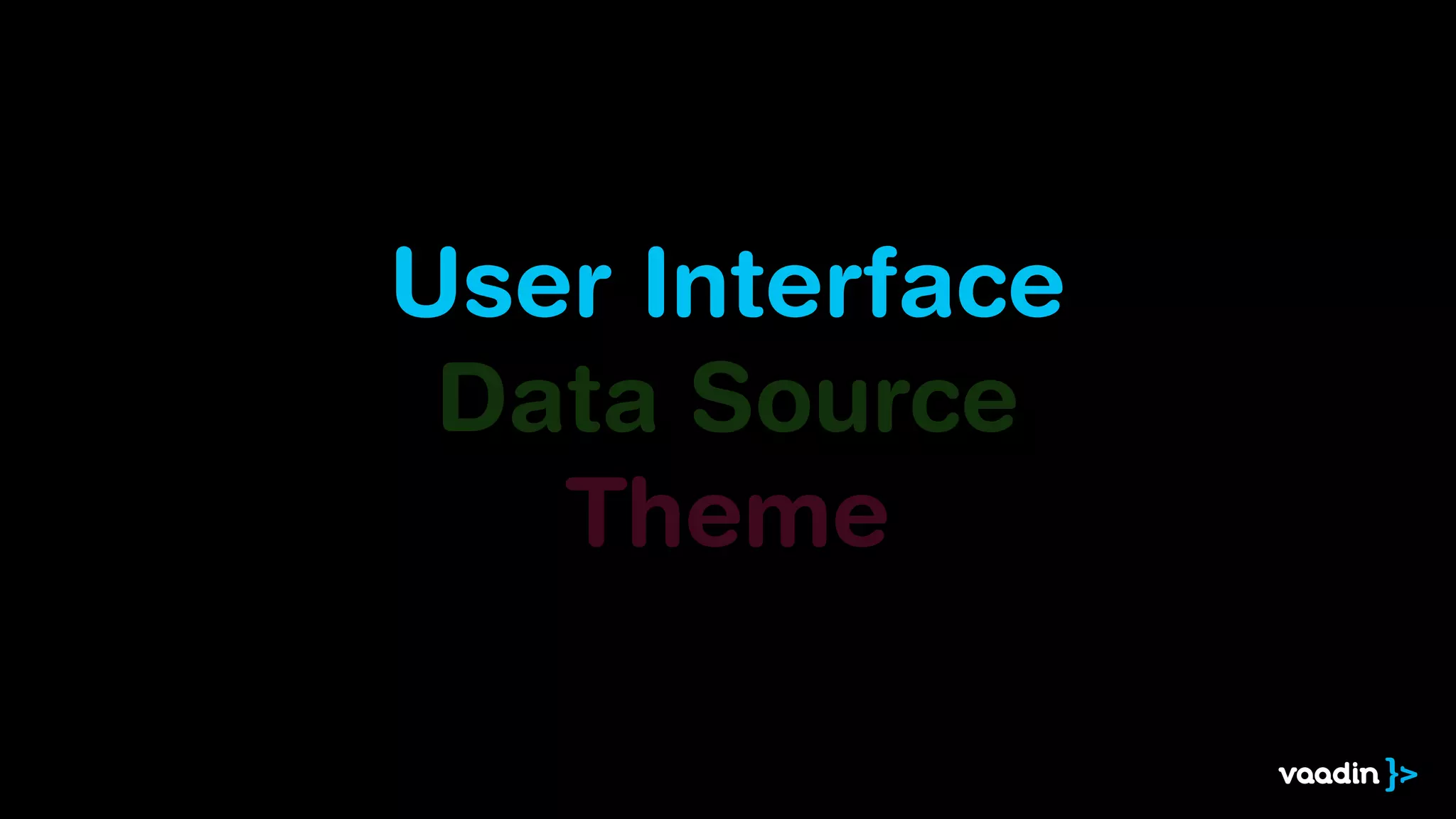 User Interface
Data Source
Theme
 