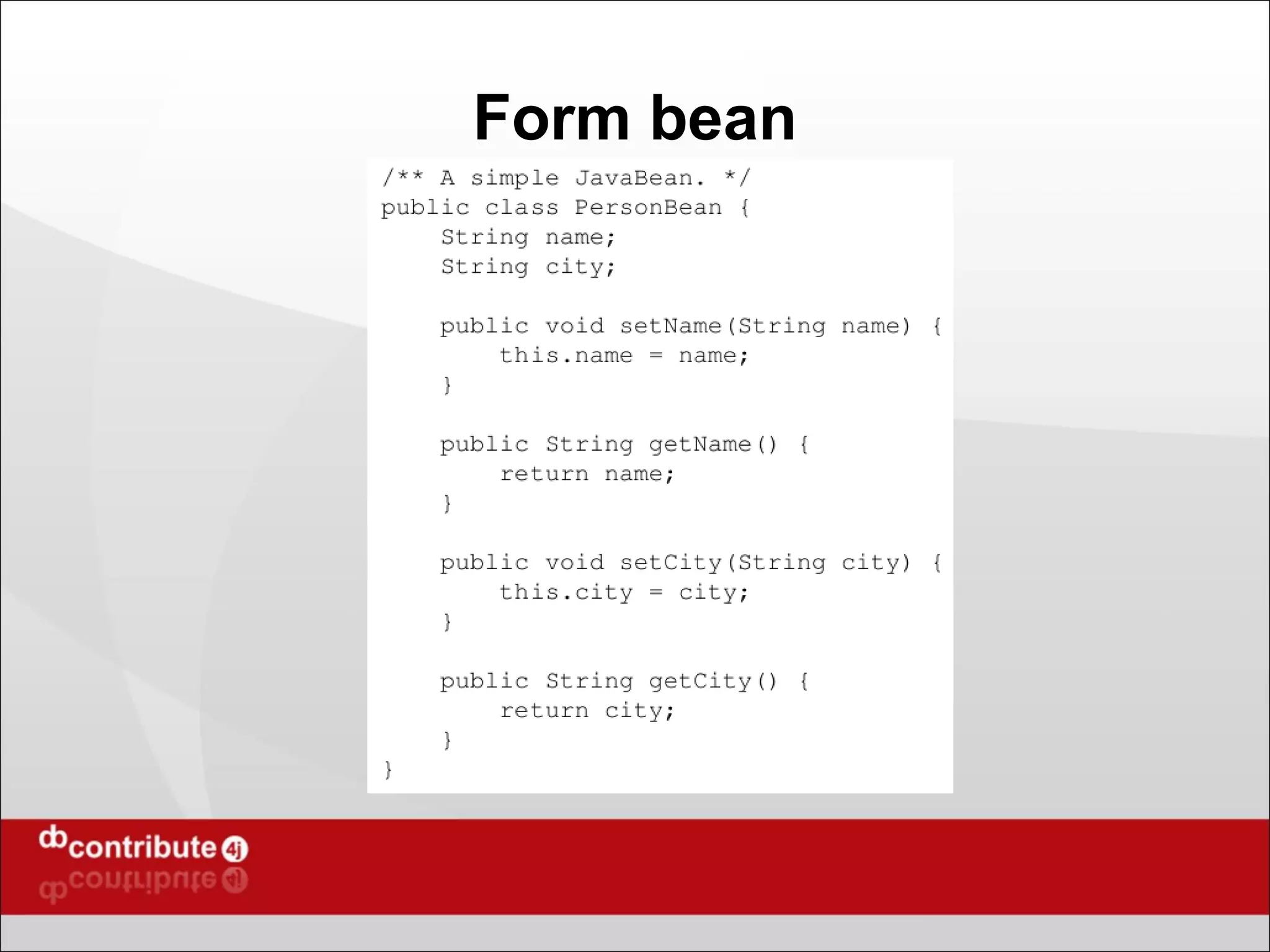 Form bean 