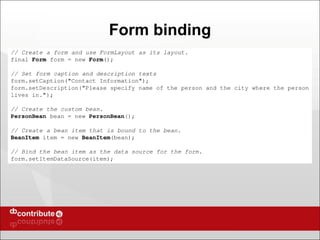Form binding 