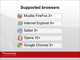 Supported browsers 