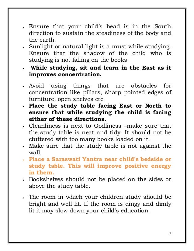 Vaastu Tips For Betterment Of Students