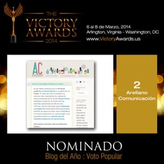 Arellano Comunicación nominado a los Victory Awards 2014