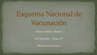 Velasco Valdez Adriana
6to Semestre – Grupo IV
Medicina Preventiva
 