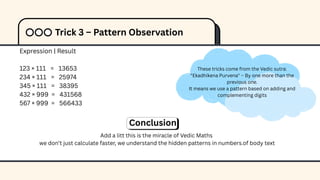 Vac- Vedic Maths Miracle Multiplication, excellent division, enlighten ...