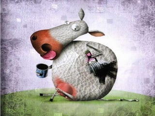 Vaca branca mancha preta