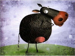 Vaca branca mancha preta