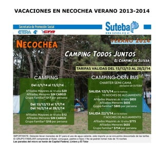 VACACIONES EN NECOCHEA VERANO 2013-2014

 