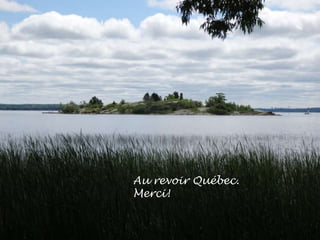 Au revoir Québec.
Merci!
 